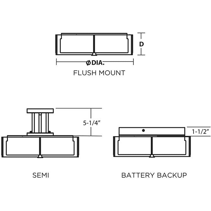 AFX APF19 Apex 22" LED Flush Mount