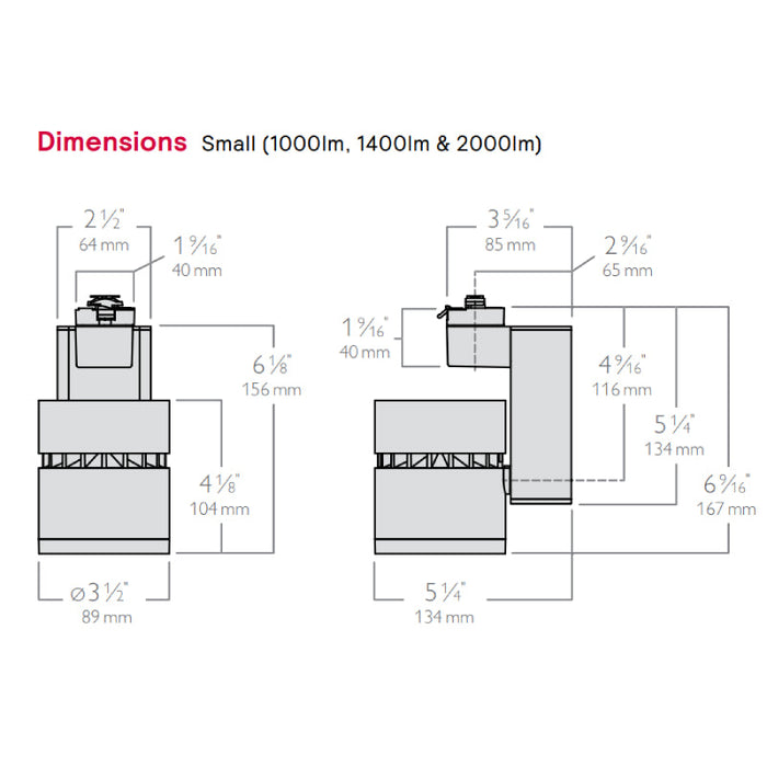 Lightolier LLAV11 Alcyon 14W LED Vertical Track Head, 1400 lm