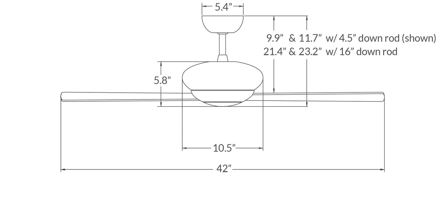 Modern Fan Altus 42" Ceiling Fan - No Light