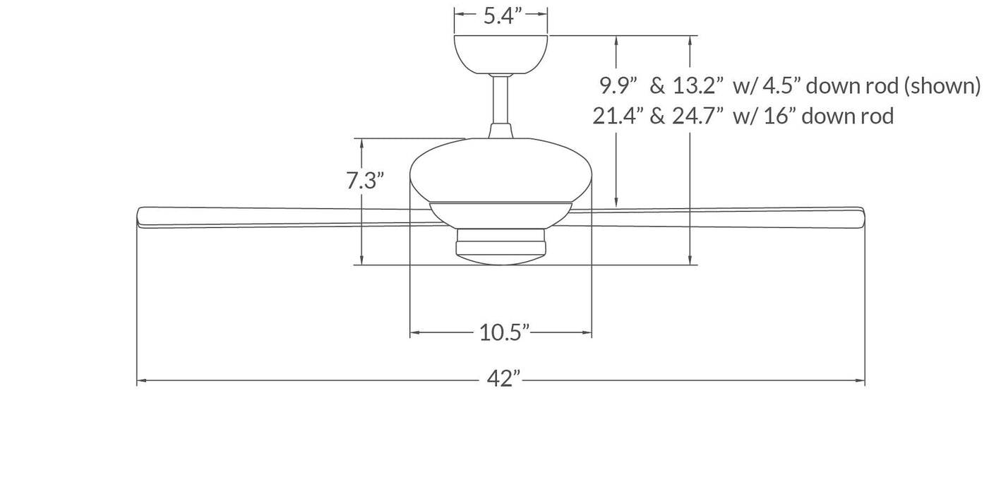 Modern Fan Altus 42" Ceiling Fan with LED Light