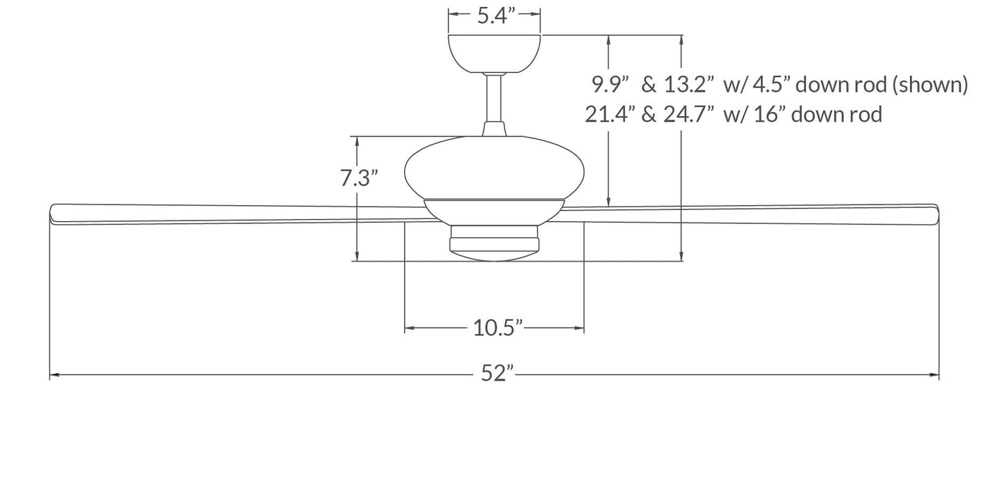 Modern Fan Altus 52" Ceiling Fan with LED Light