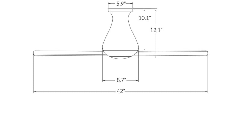 Modern Fan Altus Flush 42" Ceiling Fan - No Light