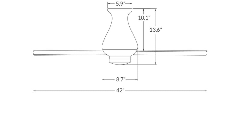 Modern Fan Altus Flush 42" Ceiling Fan with LED Light