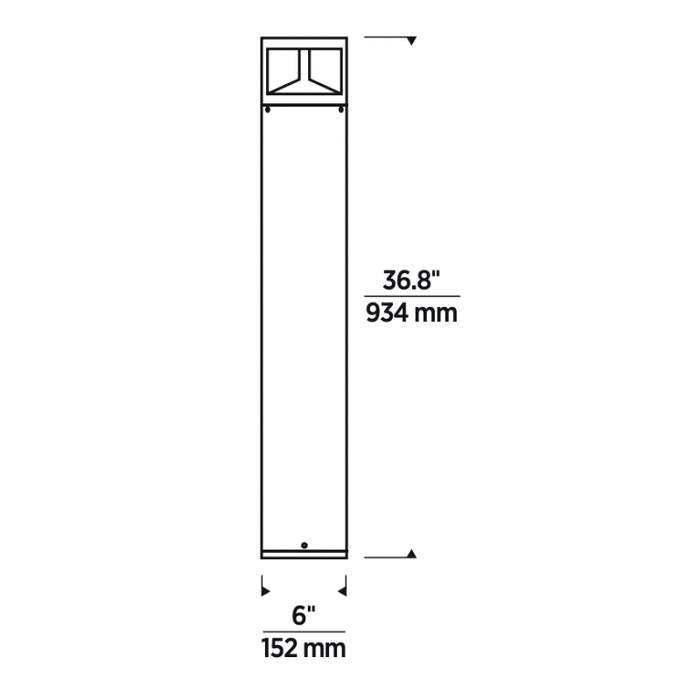 Tech 700OBARK1 Arkay One 36" Tall LED Outdoor Bollard, 3000K