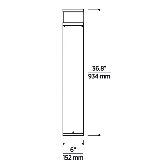 Tech 700OBARK3 Arkay Three 36" Tall LED Outdoor Bollard, 3000K