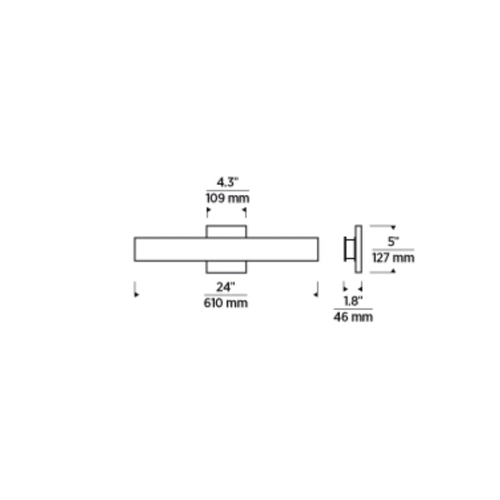 Tech 700BCBAU24 BAU 24" Bath Light, 277V