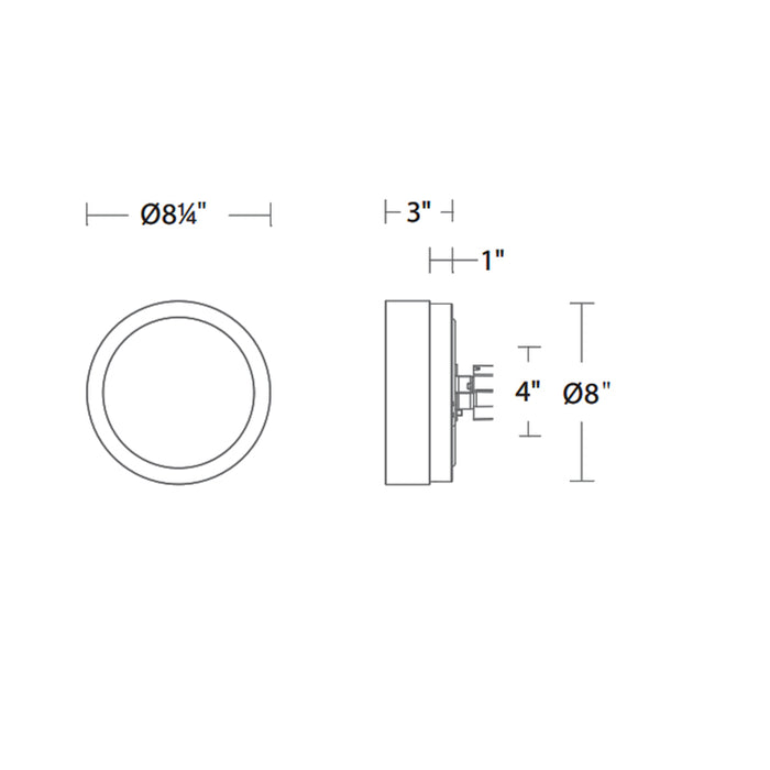 Schonbek Beyond BFM61208 Melange 8" LED Flush Mount