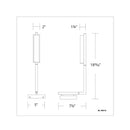 dweLED BL-49018 Eero 8" Tall LED Swing Arm Light