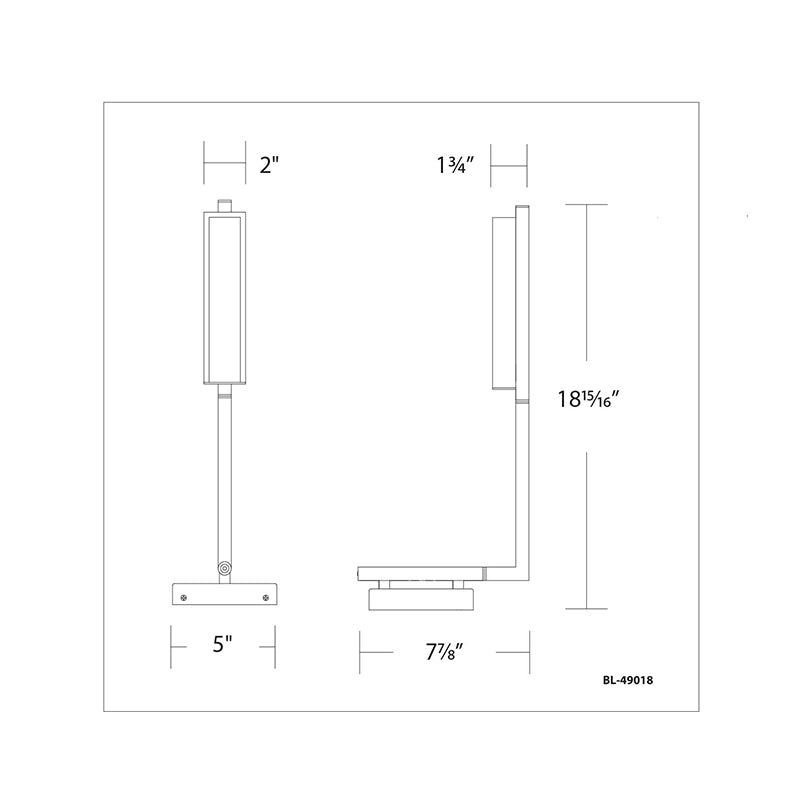 dweLED BL-49018 Eero 8" Tall LED Swing Arm Light