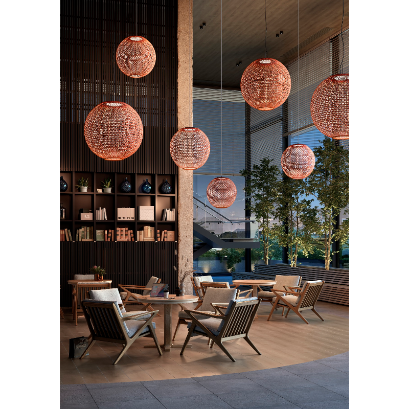Bover Nans Sphere S/80 1-lt 32" LED Outdoor Pendant