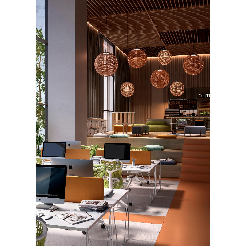Bover Nans Sphere S/80 1-lt 32" LED Outdoor Pendant