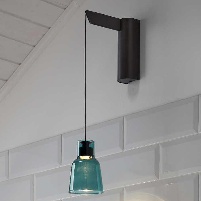Bover Drip A/01 1-lt 15" Tall LED Wall lamp-Green Glass