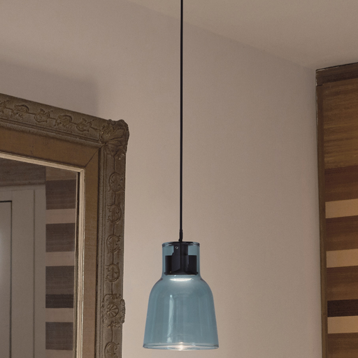 Bover Drip S/01L 1-lt 3" LED Pendant-Blue Glass