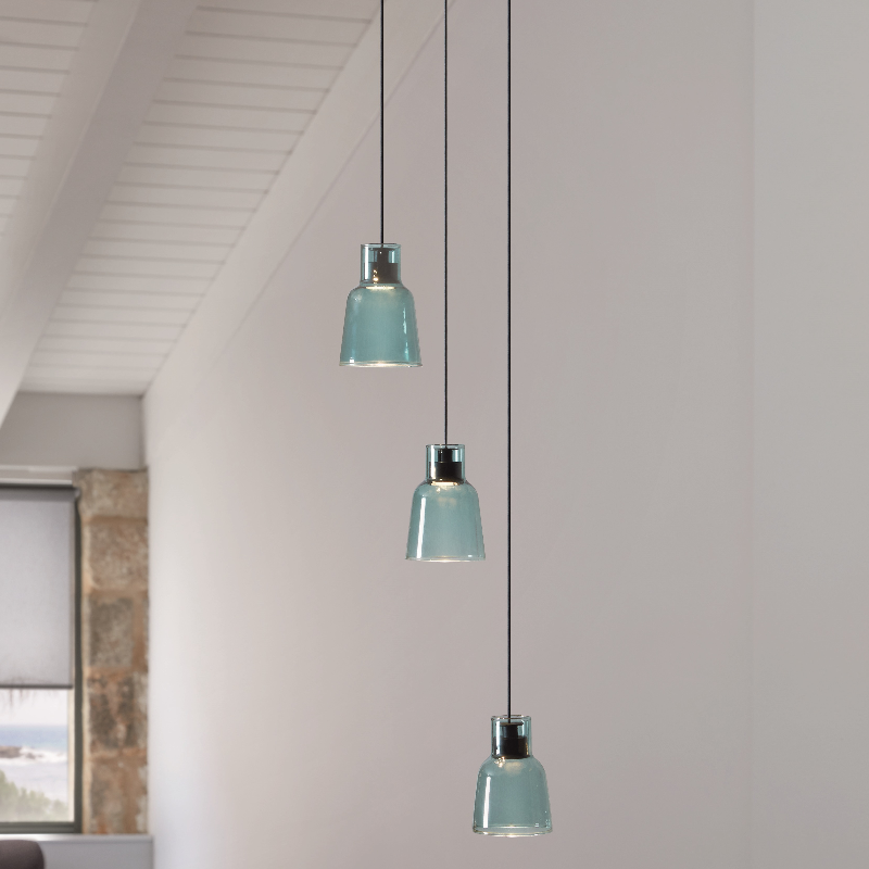 Bover Drip S/03L 3-lt 13" LED Pendant-Blue