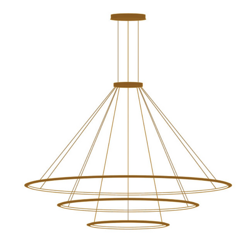 Bover Circular S/3L 3-lt 119" LED Pendant, Outward Light - Gold