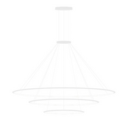 Bover Circular S/3L 3-lt 119" LED Pendant, Outward Light - White