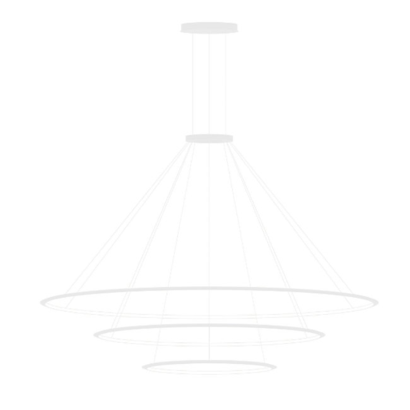 Bover Circular S/3L 3-lt 119" LED Pendant, Outward Light - White
