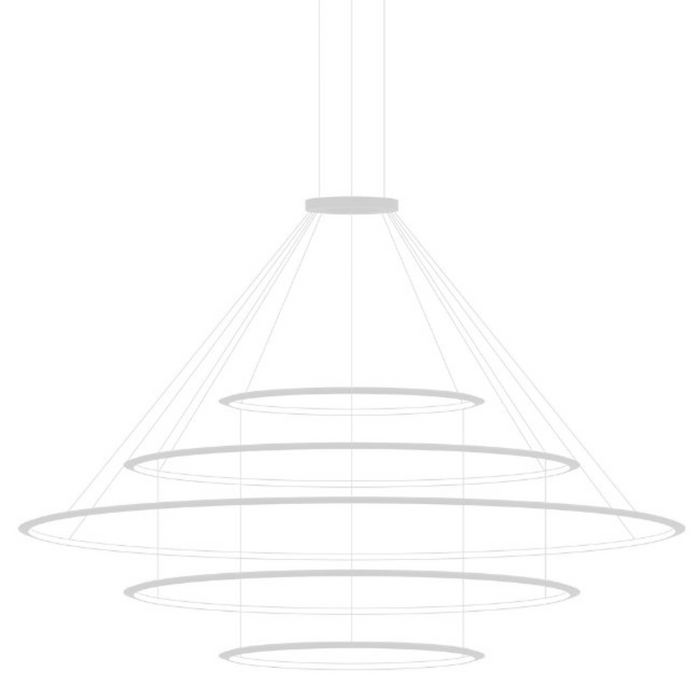 Bover Circular S/5L 5-lt 119" LED Pendant, Outward Light - White