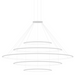 Bover Circular S/5L 5-lt 119" LED Pendant, Outward Light - White