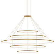 Bover Circular S/5L 5-lt 119" LED Pendant, Outward Light - Gold