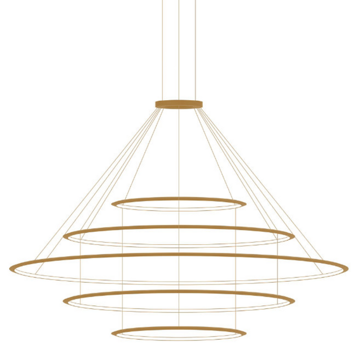 Bover Circular S/5L 5-lt 119" LED Pendant, Outward Light - Gold