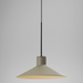 Bover Platet S/20 1-lt 8" LED Pendant, 0-10V-Olive Grey