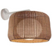 Bover Fora A 1-lt 20" LED Outdoor Wall Sconce, 0-10V-Graphite Brown/Rattan Brown