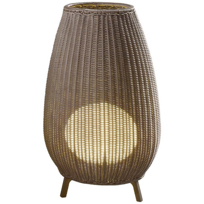 Bover Amphora 01 Tall LED Outdoor Floor Lamp-Brown/Light Beige