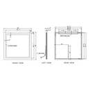 Paris Mirror Backlit Harmony 36 x 36 Square LED Mirror, RGBW