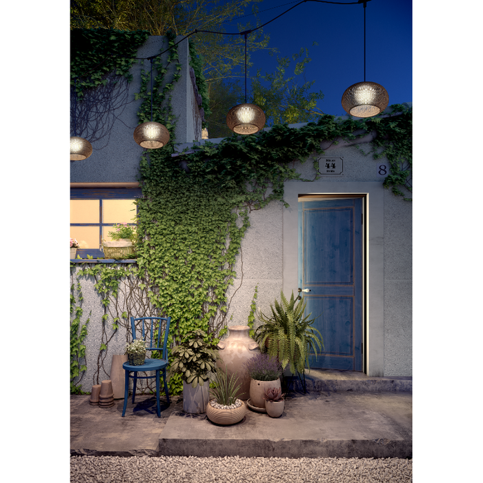 Bover Garota Catenary S/27/4L 4-lt 197" LED Outdoor Pendant