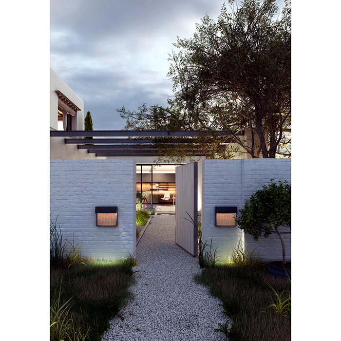 Bover Sisal A/01 1-lt 13" LED Outdoor Wall Sconce with Fiber