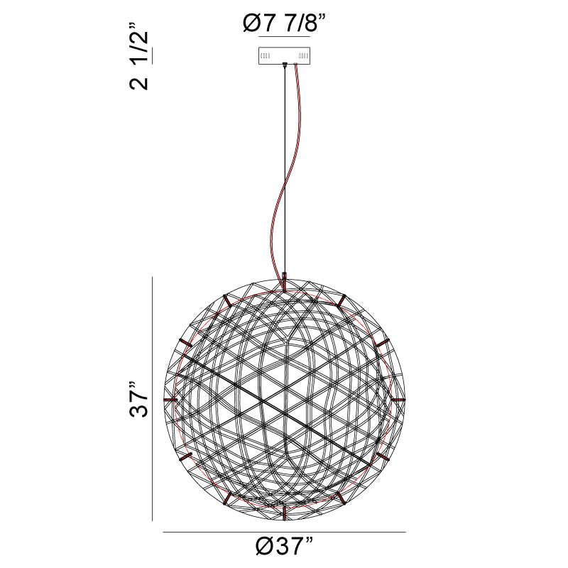 Matteo C48637 Manhattan 162-lt 37" LED Chandelier