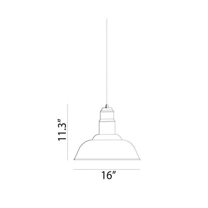 Matteo C54111 Clarkson Series 1-lt 16" Pendant