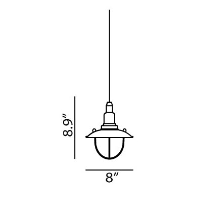 Matteo C54113 Clarkson Series 1-lt 8" Pendant