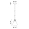 Matteo C54501 Dervissi Series 1-lt 8" Pendant