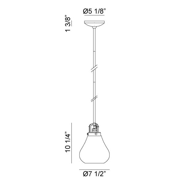 Matteo C54501 Dervissi Series 1-lt 8" Pendant