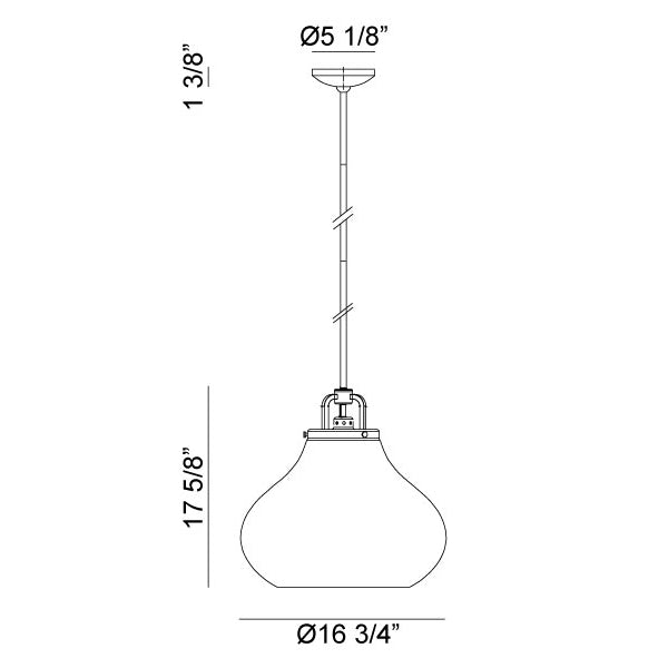 Matteo C54503 Dervissi Series 3-lt 17" Pendant