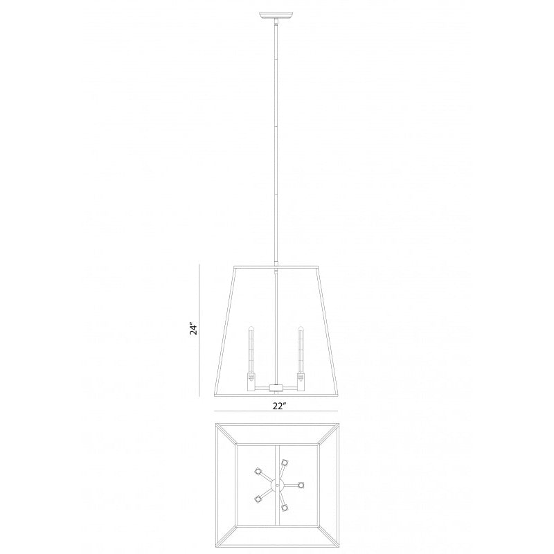 Matteo C57005 Candor 5-lt 22" Pendant