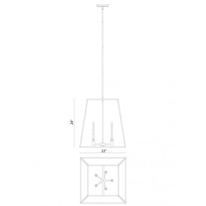 Matteo C57005 Candor 5-lt 22" Pendant