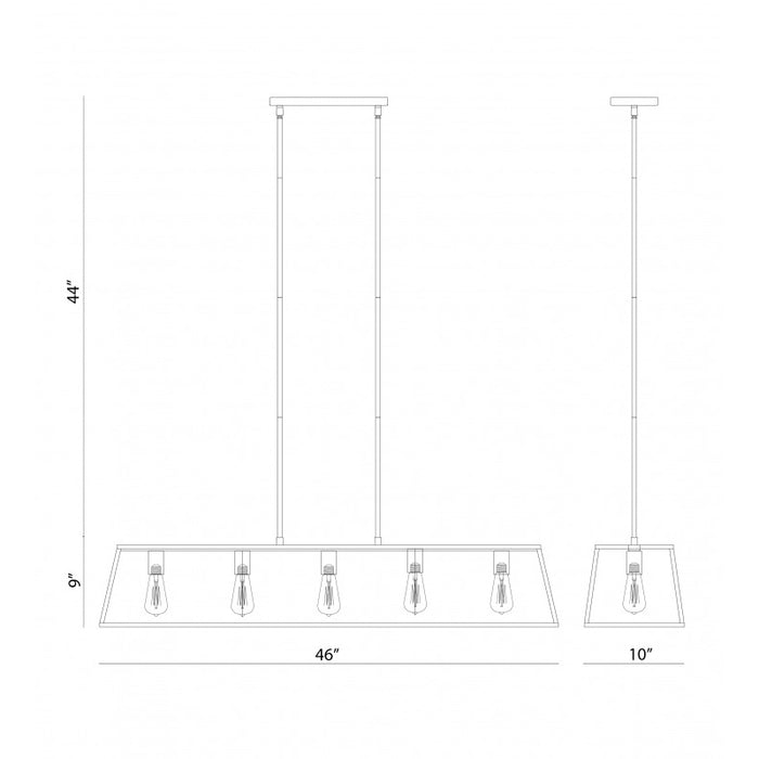 Matteo C57015 Candor 5-lt 46" Island Pendant