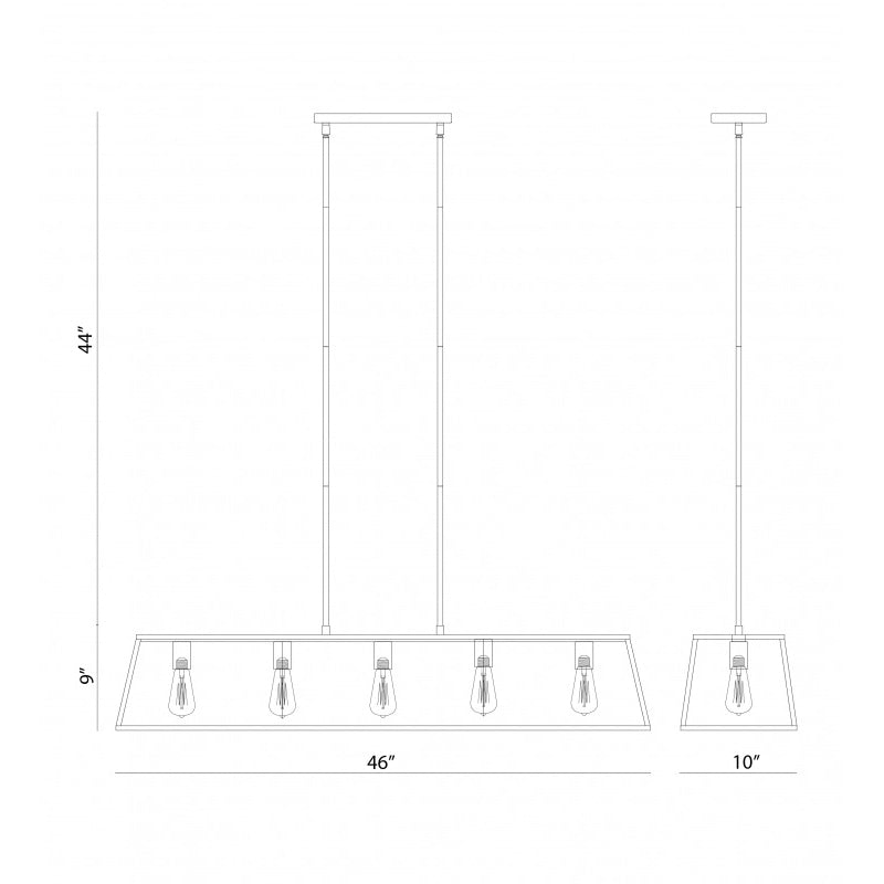Matteo C57015 Candor 5-lt 46" Island Pendant