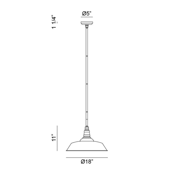 Matteo C58305 Scacchi 1-lt 18" Pendant