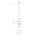 Matteo C58704 Ceramiche 4-lt 15" Pendant
