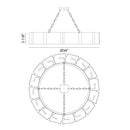 Matteo C59316 Mattone 16-lt 36" Chandelier
