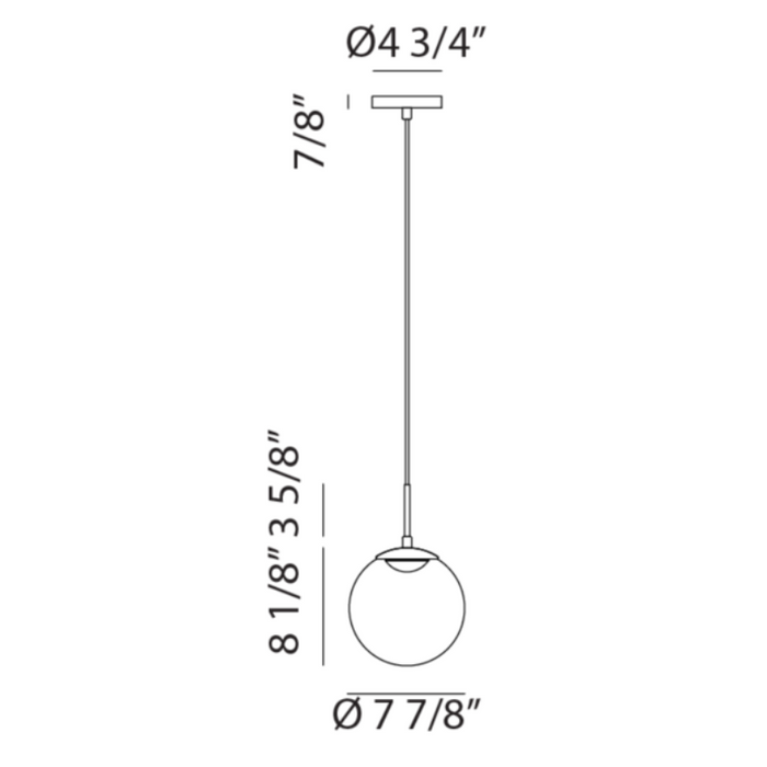 Matteo C61311 Boble 1-lt 8" LED Pendant