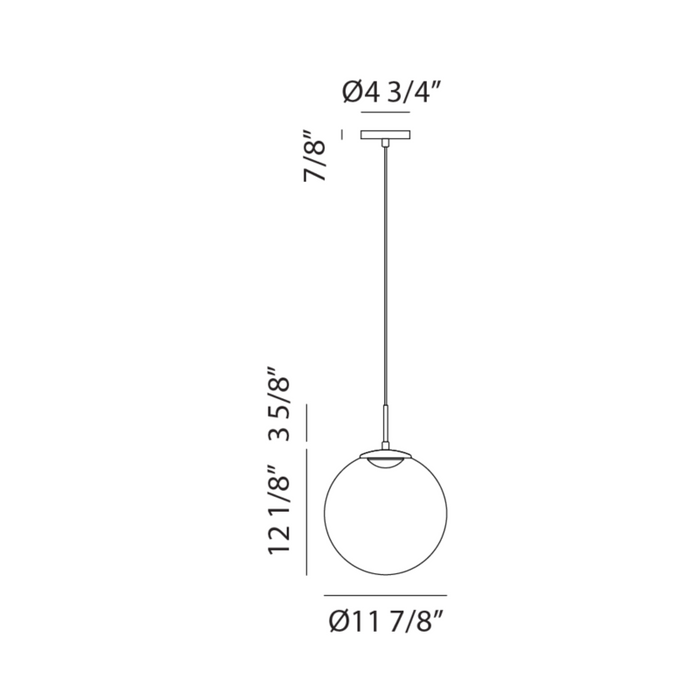 Matteo C61321 Boble 1-lt 12" LED Pendant