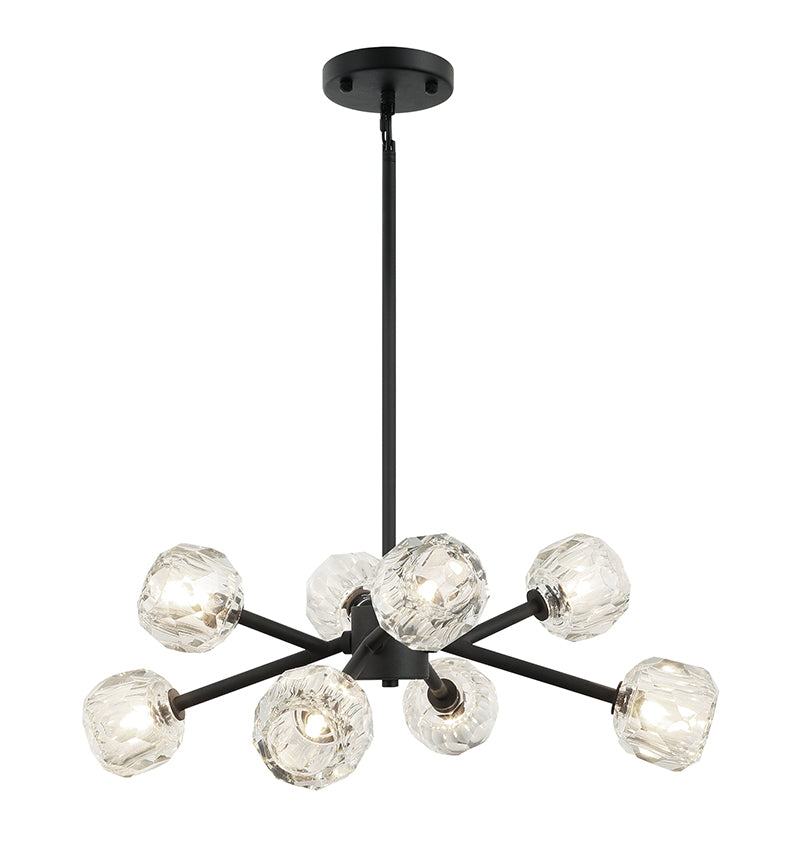 Matteo C61408 Rosa 8-lt 27" Chandelier
