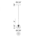 Matteo C61411 Rosa 1-lt 4" Pendant with Fabric Cord