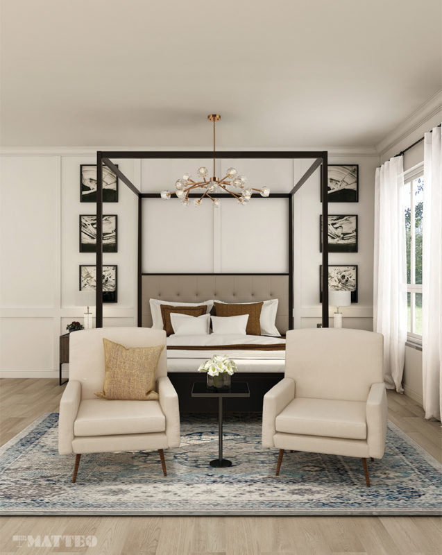 Matteo C61418 Rosa 18-lt 46" Chandelier
