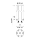 Matteo C61437 Rosa 7-lt 19" Chandelier